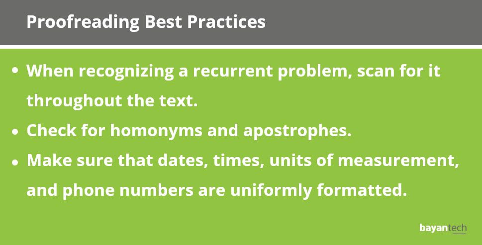 Proofreading Best Practices
