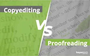 copy editing versus proofreading