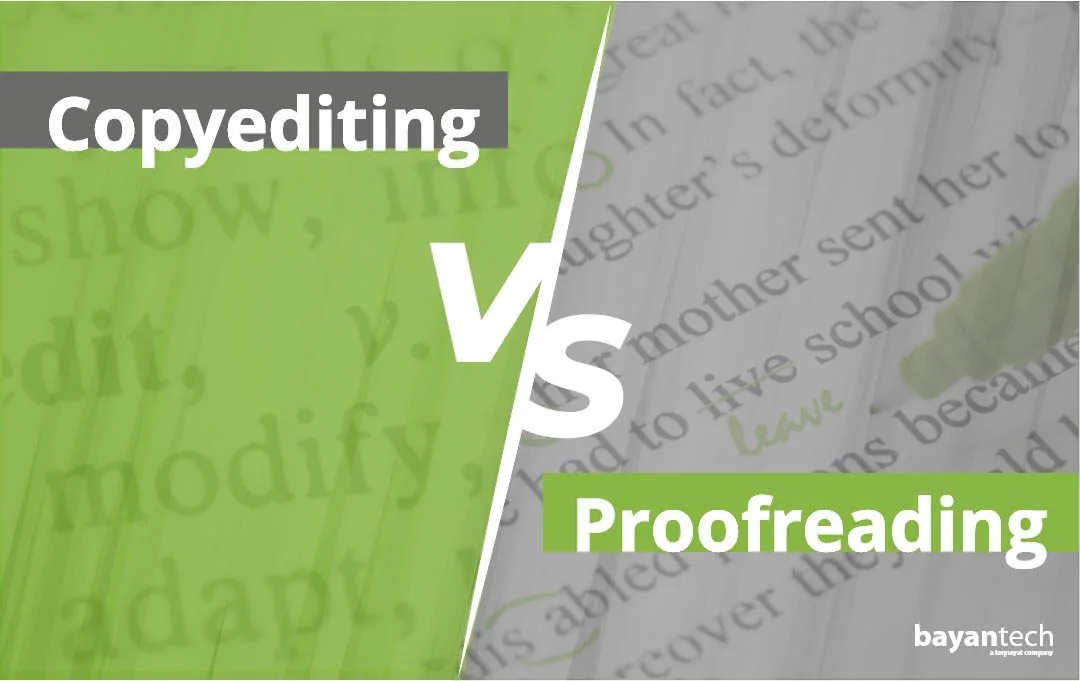 copy editing versus proofreading