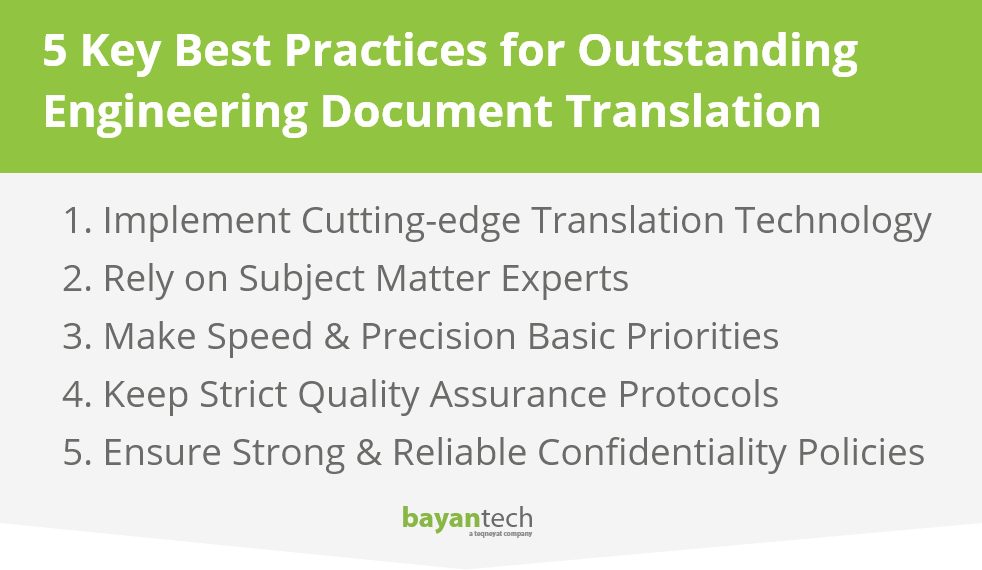 5 Key Best Practices for Outstanding Engineering Document Translation