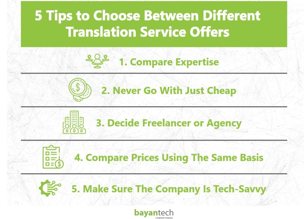 5 Tips to Choose Between Different Translation Service Offers