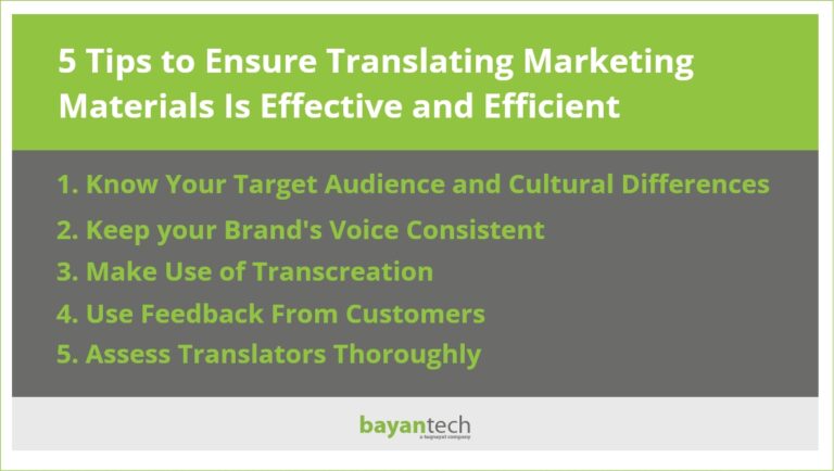 5 Tips to Ensure Translating Marketing Materials Is Effective and Efficient