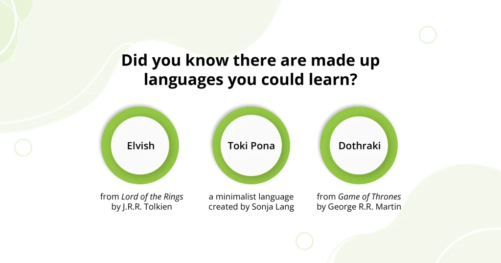 made up languages you could learn 