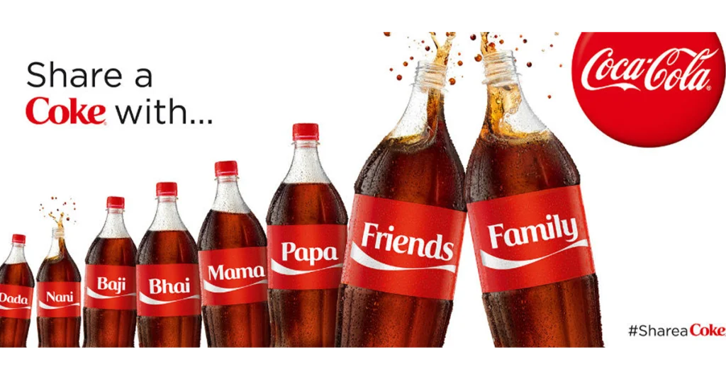 Coca-Cola promotional image featuring a friends and family offer, highlighting the brand's community-focused marketing strategy.