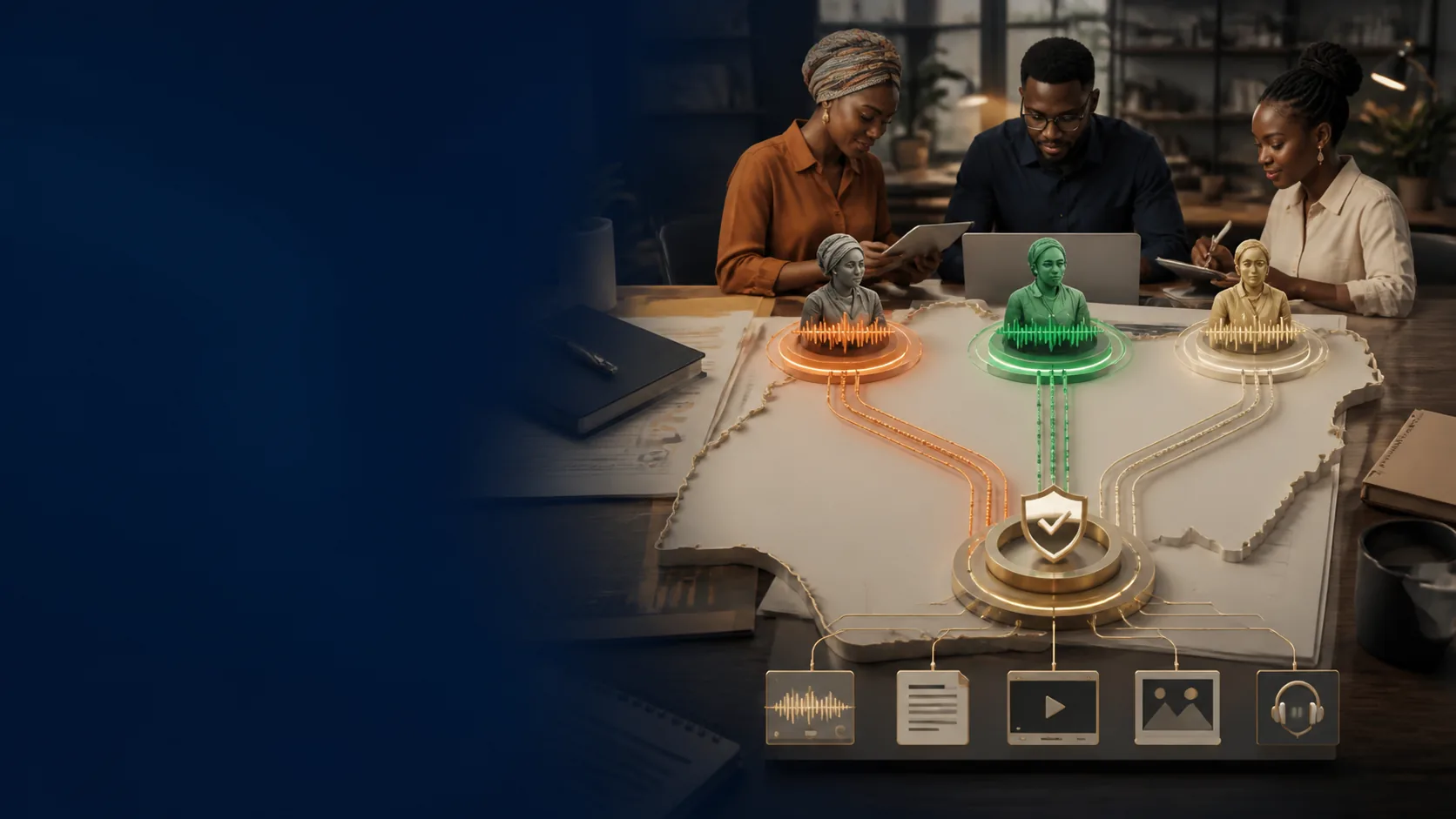 Enterprise team coordinating Hausa, Yoruba and Igbo localization workflows for Nigeria