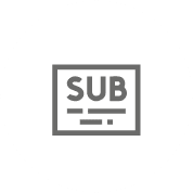 Subtitle screen icon linking to bayantech subtitling and captioning services
